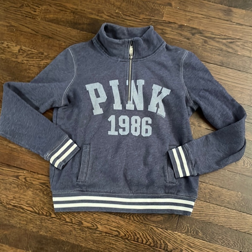 PINK Victoria’s Secret blue quarter zip